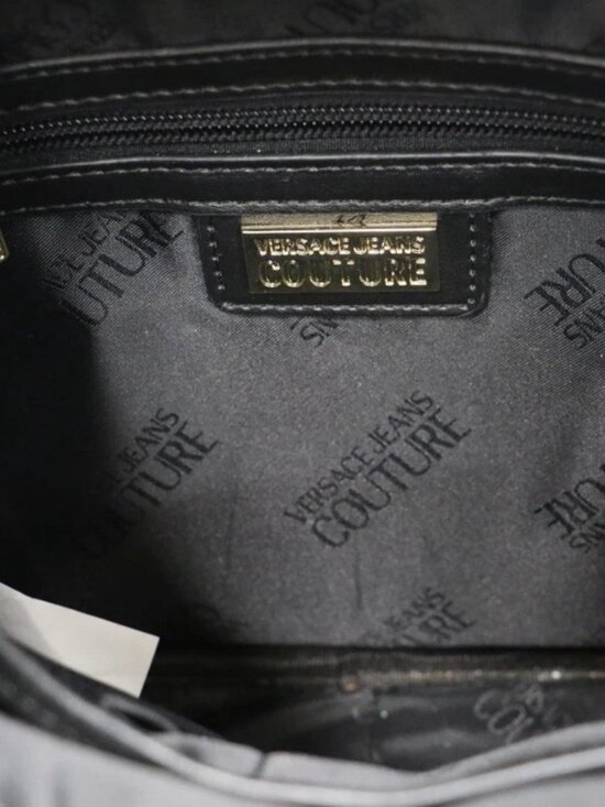 Versace Jeans Patent Leather Backpack - Black/White main image 4